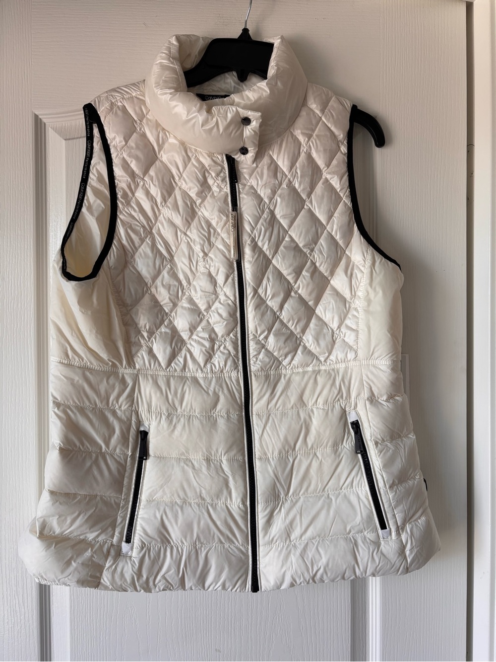 Calvin Klein Performance Puffer Vest Quilted Down Filled White Womens XL NEW